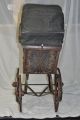 Antique? Baby Doll Bear Carriage Stroller Wood W/ Linen Cloth Lining In Buggy Baby Carriages & Buggies photo 8
