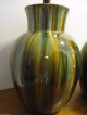 Mid Century Modern Pair Ceramic Slip Glaze Rainbow Drip Glaze Lamps Lamps photo 4