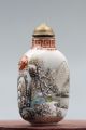 China Handmade Porcelain Snuff Bottle Painting Landscapes Snuff Bottles photo 9