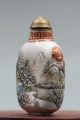 China Handmade Porcelain Snuff Bottle Painting Landscapes Snuff Bottles photo 3