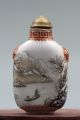 China Handmade Porcelain Snuff Bottle Painting Landscapes Snuff Bottles photo 6