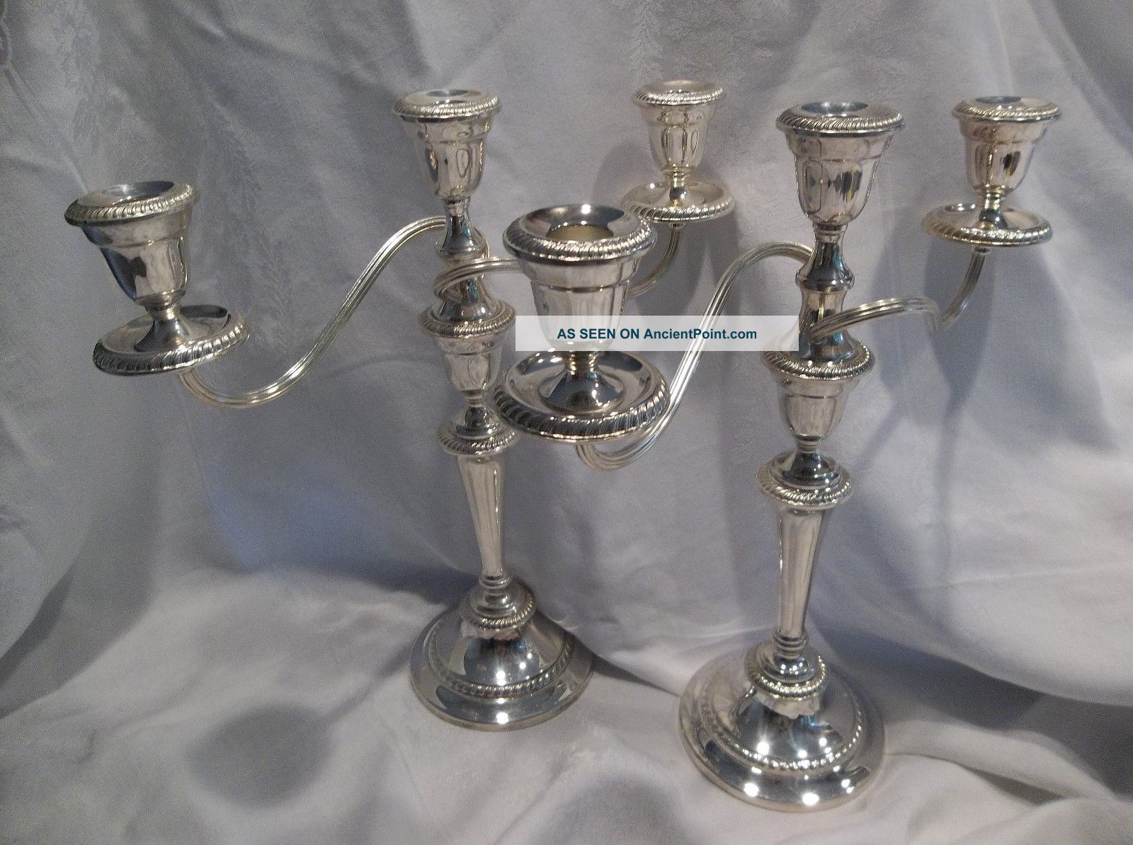 Gorham Silver Plate Candelabra 3 - Lite Yc3031 Candlesticks & Candelabra photo