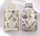Pair Sterling Overlay Bottles Mexico Silver Other Antique Sterling Silver photo 4
