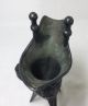 D471: Chinese Ancient Copper Cup Called Shaku As Incense Burner With Good Work Glasses & Cups photo 8