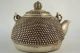 Collectibles Old Decorated Handwork White Copper Carving Dragon Portable Teapot Teapots photo 4