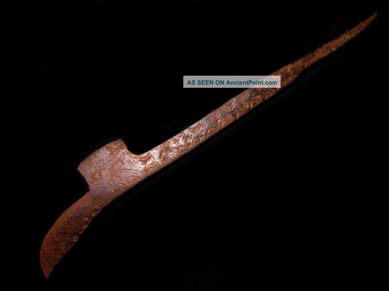 Very Rare Huge Roman Period Iron Cutting Tool,  Well Preserved, Roman photo