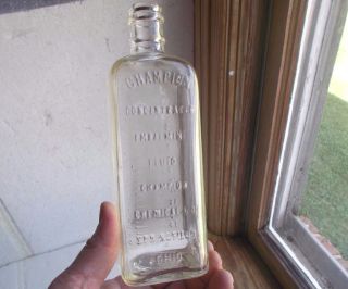 Champion Embalming Fluid Springfield,  Ohio 1920s Mortuary Bottle For Dead Bodies photo