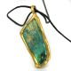 Wrapped Pendant Old World Recovered Patina Glass Fragment Piece 50mm Length Other Antiquities photo 2