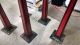 Antique Cast Iron Diner Stools (5) - Black & Red 1900-1950 photo 7