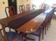 Thomasville Duncan Phyfe Double Pedestal Inlaid Mahogany Dining Table And Pads Post-1950 photo 4