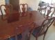 Thomasville Duncan Phyfe Double Pedestal Inlaid Mahogany Dining Table And Pads Post-1950 photo 7