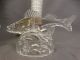 Pair (2) Antique Pressed Glass Figural Fish Nautical Boudoir Style Bullet Lamps Lamps photo 3