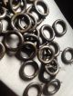 34 Antique Wood Curtain Drapery Rings Victorian Aesthetic Ebony Black Gold Other Antique Hardware photo 3