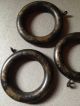 34 Antique Wood Curtain Drapery Rings Victorian Aesthetic Ebony Black Gold Other Antique Hardware photo 8