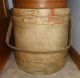 Large Stack Of 5 Old Painted Firkin - Sugar Bucket - Graduated Sizes Primitives photo 5