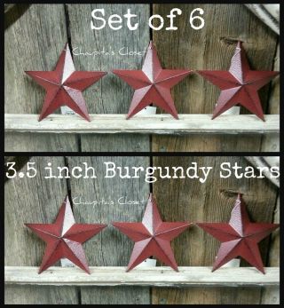 - - 6 - - - Burgundy Barn Stars 3.  5 
