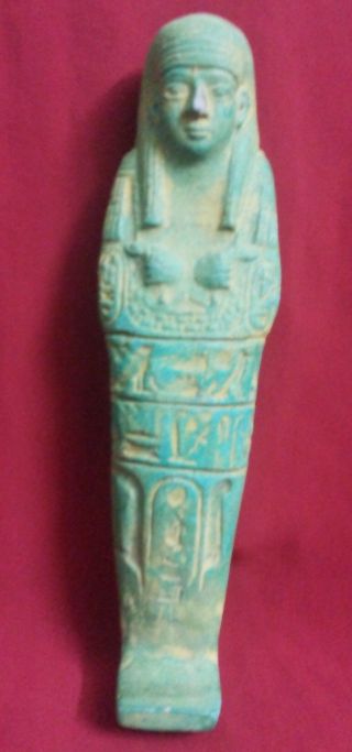 Ancient Egyptian Green Ushabti photo