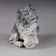 Chinese Hand Carved Lion Statues Old Stone Statue 1925 Other Antique Chinese Statues photo 5