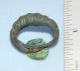 Ancient Old Viking Bronze Ethnic Ring (ma47) Other Ethnographic Antiques photo 2