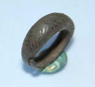 Ancient Old Viking Bronze Ethnic Ring (ma48) photo