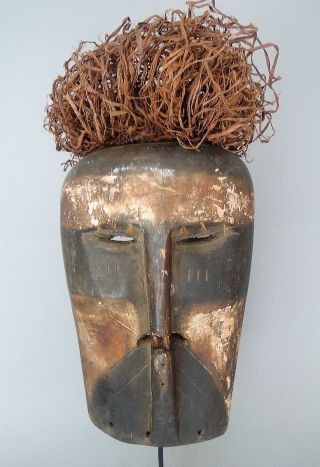 Congo: Very Old Rare Tribal African Kifwebe Mask From The Songye. photo