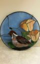 Vintage Multi - Colored Quail Bird Leaded Stain Glass Window Suncatcher 12 