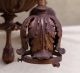Pr Small 1900s Antique Bronze Acanthus Leaves 3 - Socket Chandelier Lamp Fixtures Chandeliers, Fixtures, Sconces photo 6