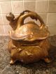 Antique Spelter Metal Victorian Art Nouveau Trinket Jewelry Box With Cherub Art Nouveau photo 3