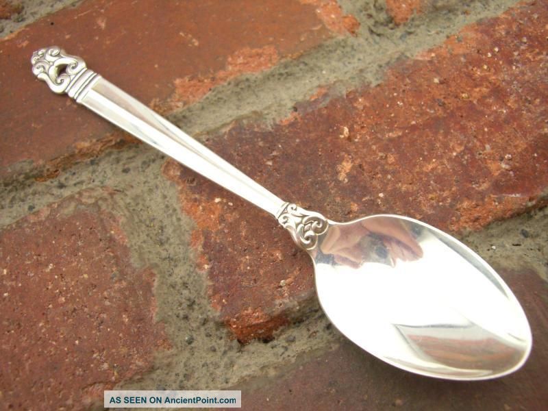 Royal Danish Lined Sterling Silver 925 Spoon (30.  2g) (nr) Flatware & Silverware photo