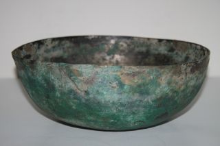 Large Ancient Roman Bronze Silvered Dish 1/2nd Century Ad photo