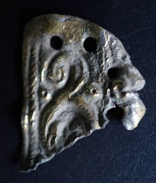 Ancient Viking Sw0rd Handle Gold Inlay Detail / Decoration,  Circa 1100 Ad.  Rare photo