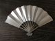The Fan Of Pine,  Bamboo,  And Plum Of Pure Silver.  Oogi.  Touseki ' S Work. Other Antique Sterling Silver photo 10