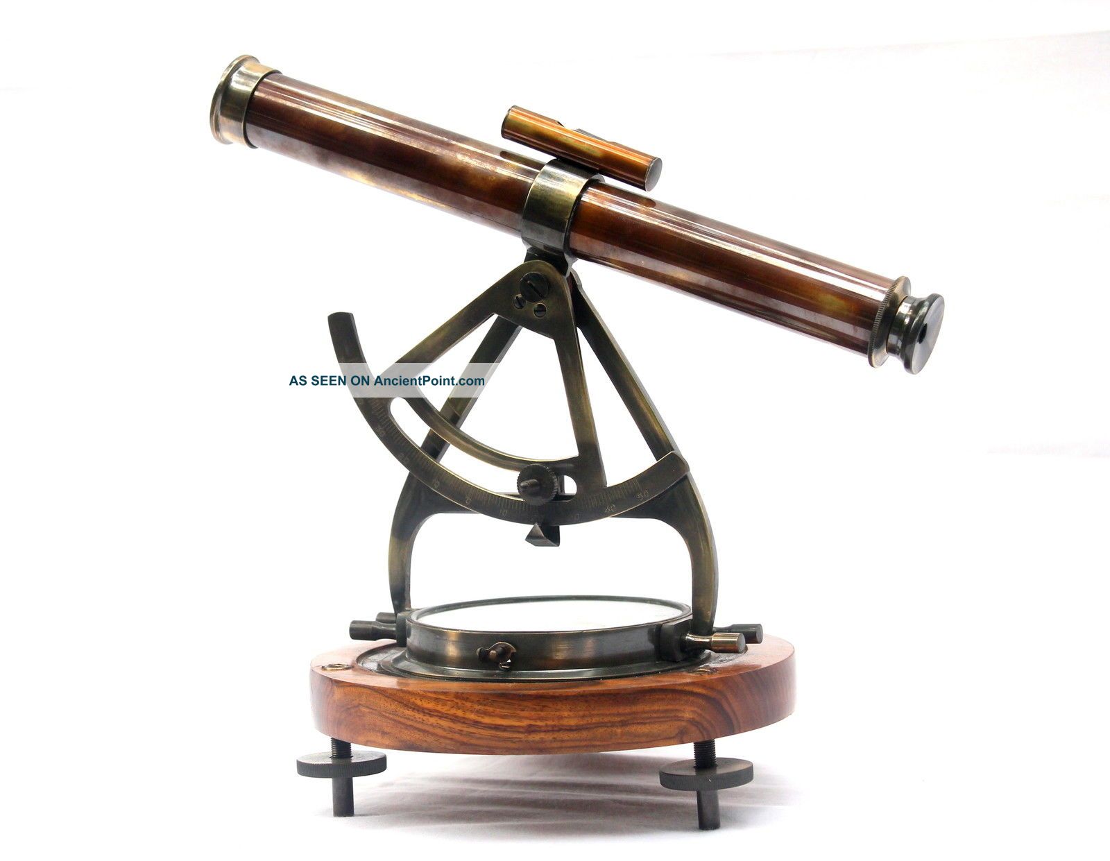 Vintage Antique Finish Alidade Retro Telescope Compass Home & Office Decorative Compasses photo