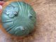 Primitive Halloween Pumpkin Pinkeep With Antique Cast Iron Base Thimble & Pins Primitives photo 2