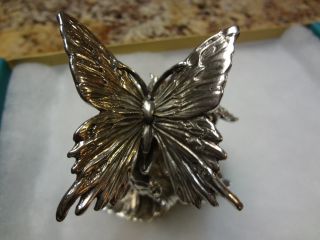 Reed And Barton Silverplate Butterfly Napking Ring For Dining Table Elegance photo