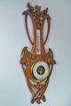 Antique Floral Carved Reticulated Barometer / Thermometer,  Germany. Barometers photo 1
