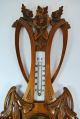 Antique Floral Carved Reticulated Barometer / Thermometer,  Germany. Barometers photo 2