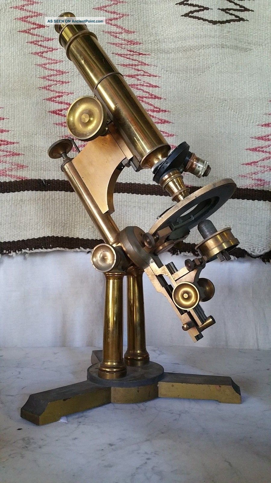 Early Bausch & Lomb Professional Model Microscope,  C.  1876 Microscopes & Lab Equipment photo