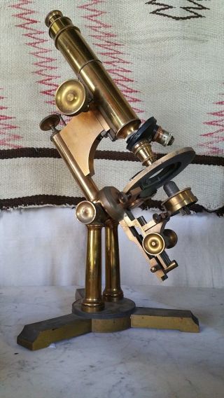 Early Bausch & Lomb Professional Model Microscope,  C.  1876 photo