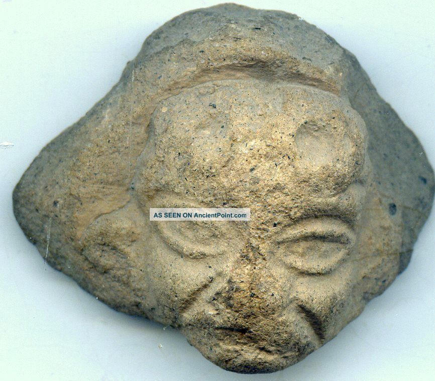 Pre - Columbian Classic Zapotec Clay Figure Head,  Ca; 300 - 1000 Ad The Americas photo