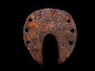 Very Rare Huge Roman Period Iron Horse Shoe,  Well Preserved, photo