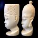 Vintage African Tribal Statue Figure X 2 African photo 1