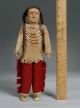 Antique Native American Indian Beaded Dolls/ Cloth,  Wood,  Hide,  Velvet,  Beadwork Native American photo 4