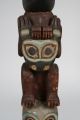 Antique Native American Indian Northwest Coast Wood Totem Pole Sculpture / Nr Native American photo 4