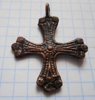 Viking Period Scandinavian Bronze Cross 900 - 1300 Ad Vf, photo