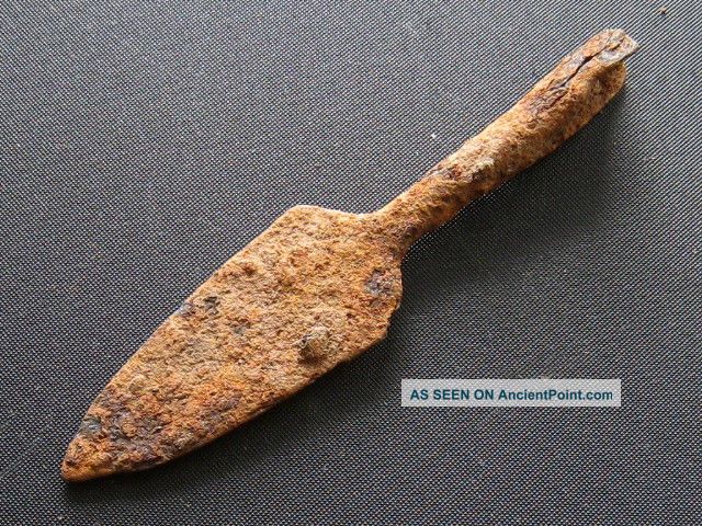 Antiques Roman Iron Arrowhead Found With Metal Detector Roman photo