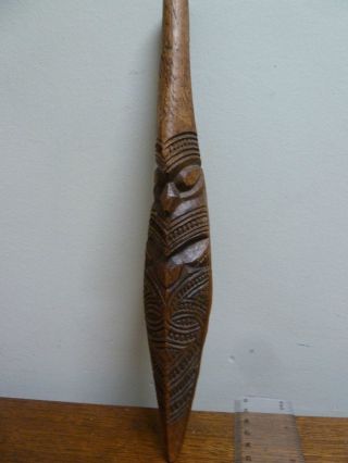 Zealand Maori Antique Vintage Wooden Sculpture photo