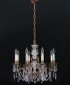Vintage French Italian Brass Fiery Crystals 8 Light Chandelier - Large Chandeliers, Fixtures, Sconces photo 10