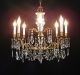 Vintage French Italian Brass Fiery Crystals 8 Light Chandelier - Large Chandeliers, Fixtures, Sconces photo 4