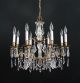Vintage French Italian Brass Fiery Crystals 8 Light Chandelier - Large Chandeliers, Fixtures, Sconces photo 5